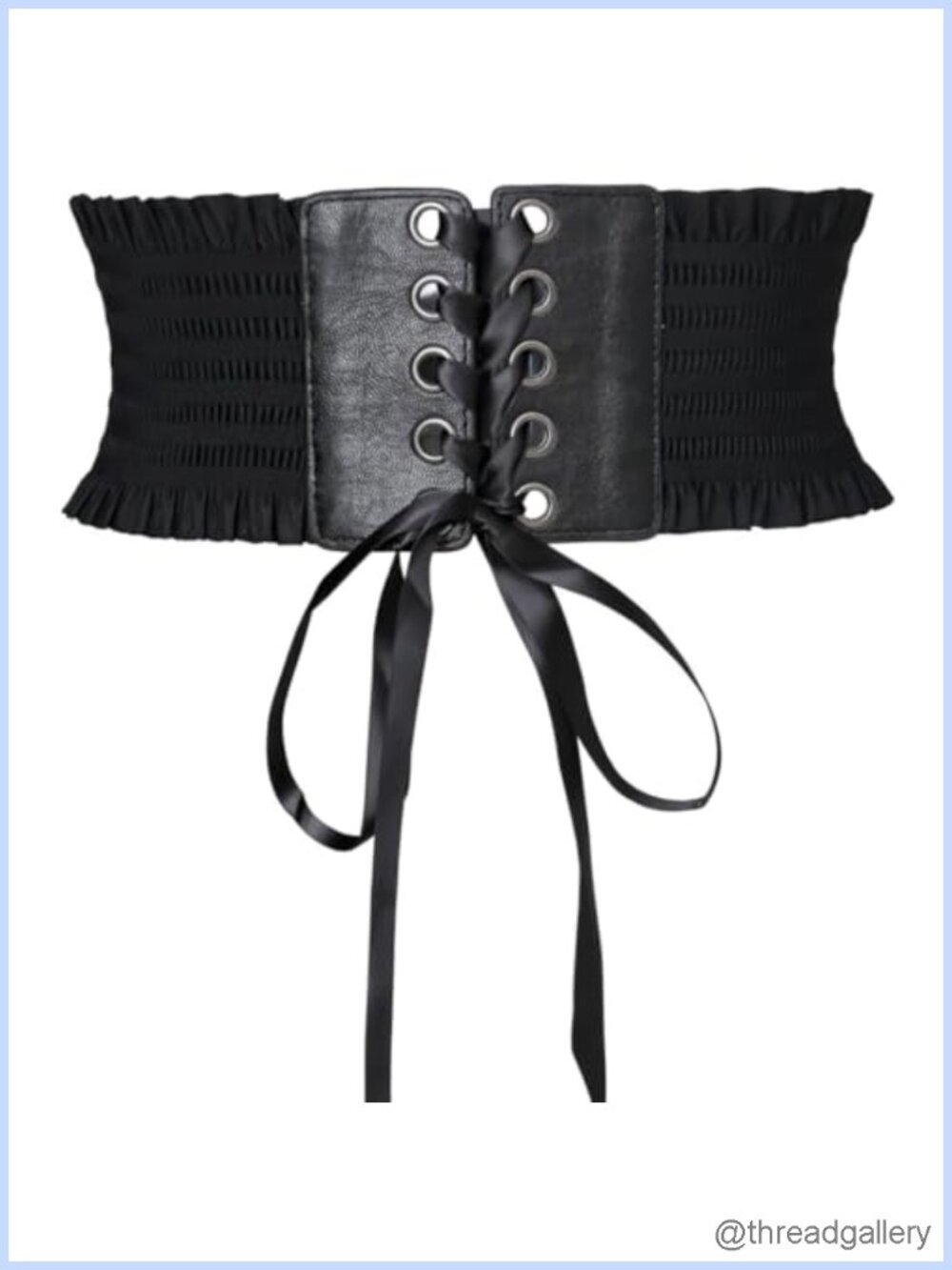 Wide Elastic Waist Cinch Belt Lace-up Corset Style Costume Belt for Women